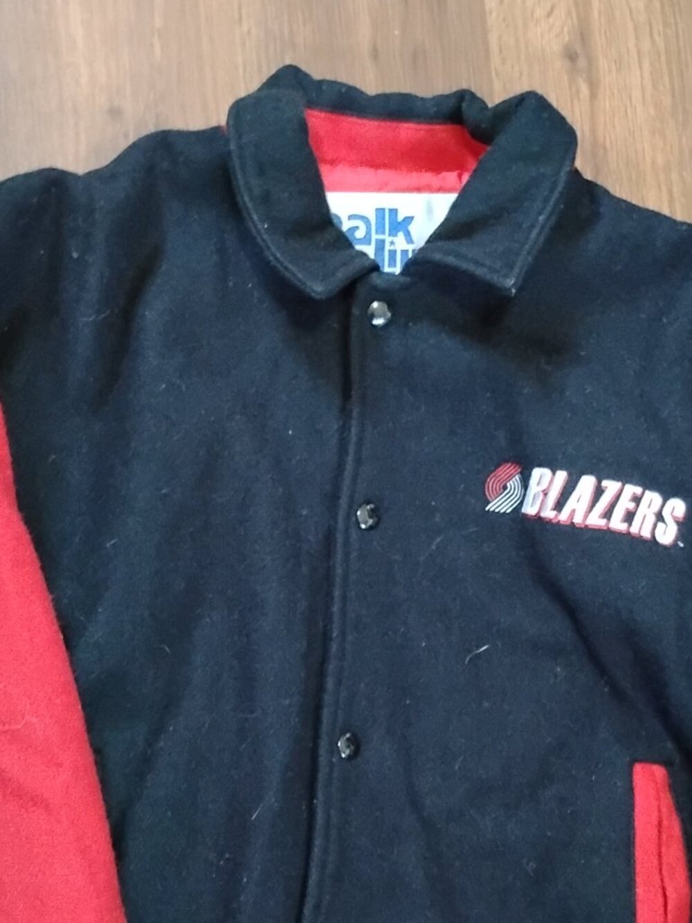 Vintage Chalk Line Portland Trailblazers Wool Bomber Jacket